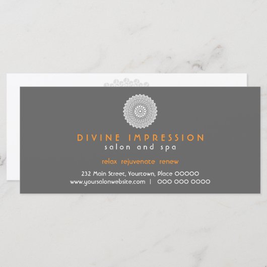 Divine Impression Orange Gift Certificate (Vorne/Hinten)