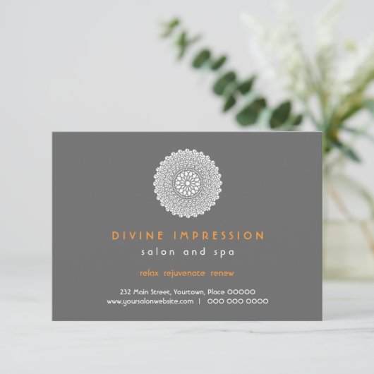 Divine Impression Orange Gift Certificate (Stehend Vorderseite)