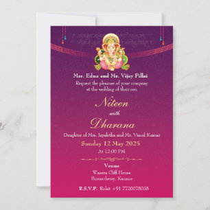 Divine Indian Wedding E-Invitation Einladung