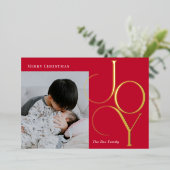 Divine Joy Foil Holiday Card Editable Farbe Folieneinladung (Stehend vorne)