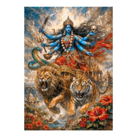 Divine Kali Chariot Fotodruck (Vorne)
