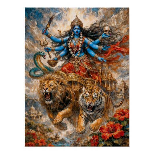 Divine Kali Chariot Poster (Vorderseite)