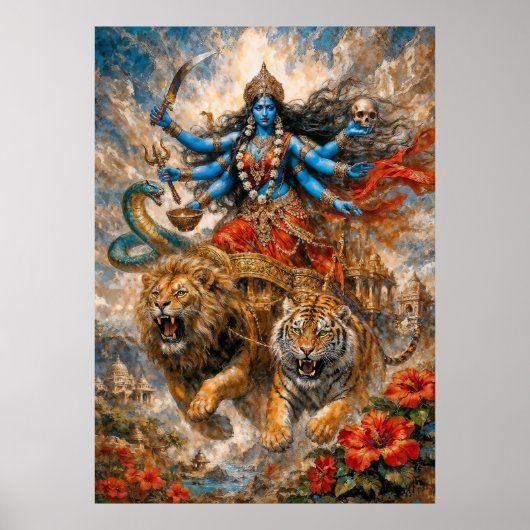 Divine Kali Chariot Poster (Vorne)
