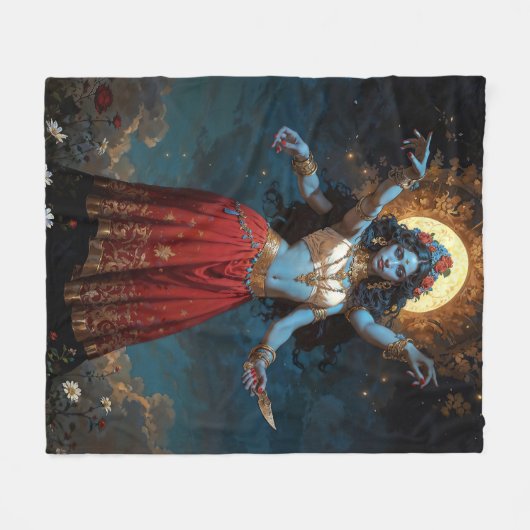 Divine Kali Fleecedecke (Vorderseite (Horizontal))