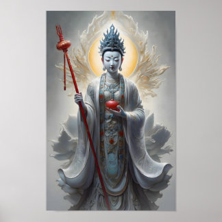 Divine Kannon Bodhisattva Poster mit Radikaler Aur