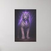 Divine Lightning White Tiger – Celestial Power Fan Leinwanddruck (Vorderseite)