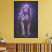 Divine Lightning White Tiger – Celestial Power Fan Leinwanddruck (Insitu (Wohnzimmer))