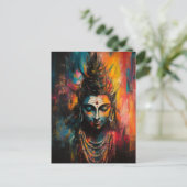 Divine Lord Shiva Abstrakt Rainbow Color Splash Postkarte (Stehend Vorderseite)