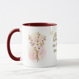 Divine Love Mug: 'Romans 5:5 Bible Verse Design Tasse