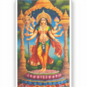 Divine Maa Durga Mandap: HandGezeichnet Meisterwer Aufkleber (Vorderseite)