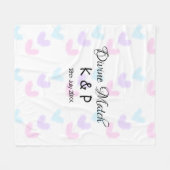 Divine match add pair name Letter heart Fleecedecke (Vorderseite (Horizontal))