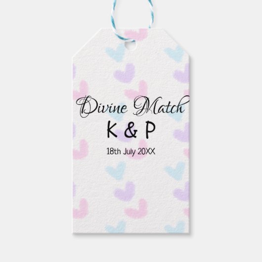 Divine match add pair name Letter heart Geschenkanhänger (Vorderseite)