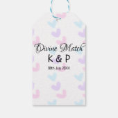 Divine match add pair name Letter heart Geschenkanhänger (Rückseite)