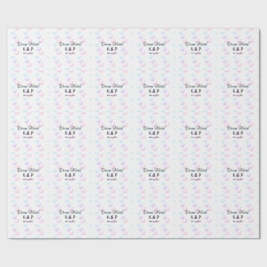 Divine match add pair name Letter heart Geschenkpapier (Flach)