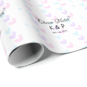 Divine match add pair name Letter heart Geschenkpapier (Rolleneckpunkt)