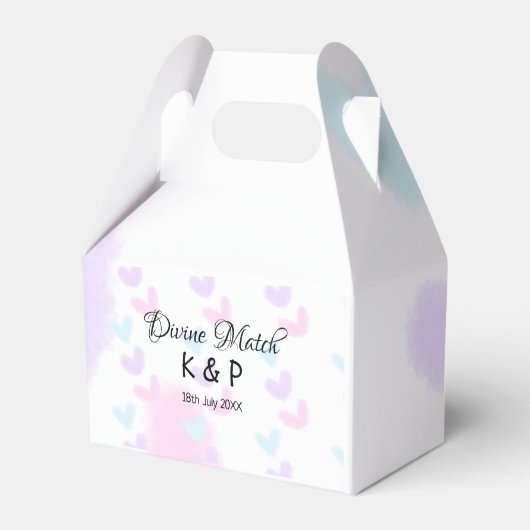 Divine match add pair name Letter heart Geschenkschachtel (Vorderseite)