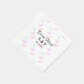 Divine match add pair name Letter heart Serviette (Ecke)