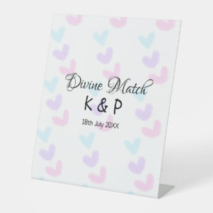 Divine match add pair name Letter heart Sockelschild