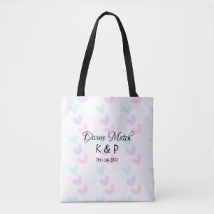 Divine match add pair name Letter heart Tasche