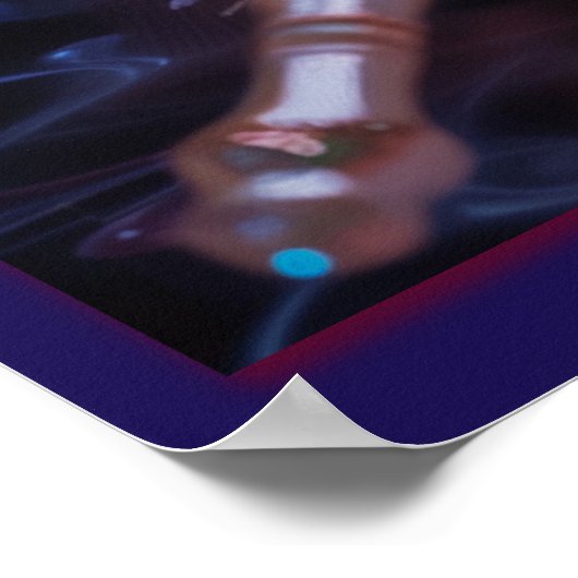 Divine Melody: Lord Krishna Poster (Ecke)