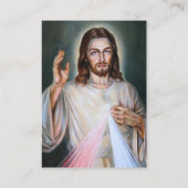 Divine Mercy Catholic Jesus Funeral Prayer Card Visitenkarte (Rückseite)