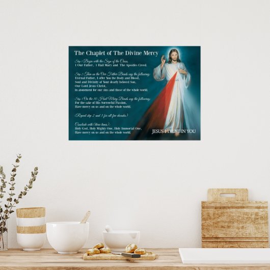 Divine Mercy Chaplet Poster (Küche)