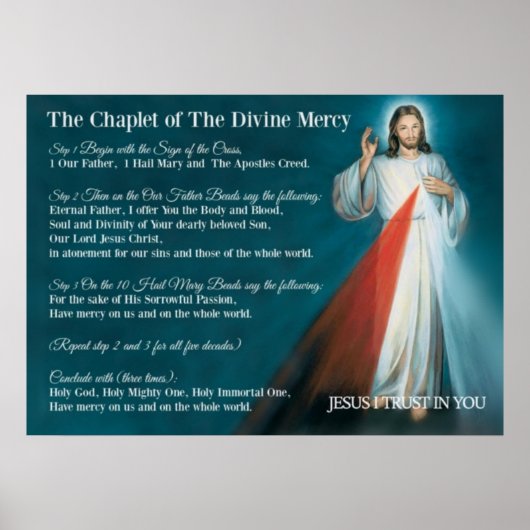 Divine Mercy Chaplet Poster (Vorne)