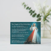 DIVINE MERCY CHAPLET PRAYER POSTKARTE (Stehend Vorderseite)
