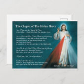 DIVINE MERCY CHAPLET PRAYER POSTKARTE (Vorne/Hinten)