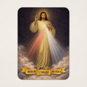 Divine Mercy Jesus Catholic Funeral Holy Card - (Vorderseite)