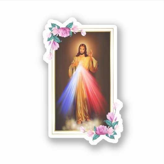 Divine Mercy Jesus Christ Sacred Heart Of Jesus Gi Aufkleber (Vorderseite)