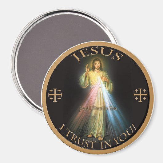 DIVINE MERCY, JESUS ICH VERTRAUE DICH. MAGNET (Vorderseite/Rückseite)
