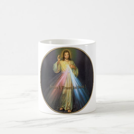 DIVINE MERCY JESUS ICH VERTRAUEN IN SIE KAFFEETASSE (Mittel)