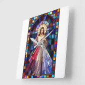 Divine Mercy Jesus Wall Clock Quadratische Wanduhr (Winkel)