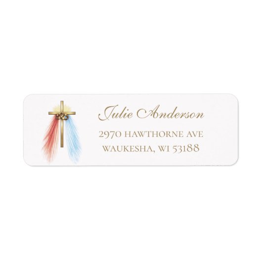 Divine-Mercy-Kreuz und Eheringe (Vorne)