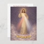 Divine Mercy of Jesus Chaplet Prayer Religious Mitteilungskarte (Vorne/Hinten)