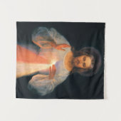 Divine Mercy, St. Faustina, Jesus I Trust in You Wandteppich (Vorderseite (Horizontal))