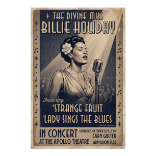 Divine Miss Billie Holiday Poster