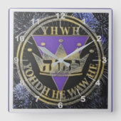 Divine Royal Victory Keramik Tile Quadratische Wanduhr (Vorderseite)