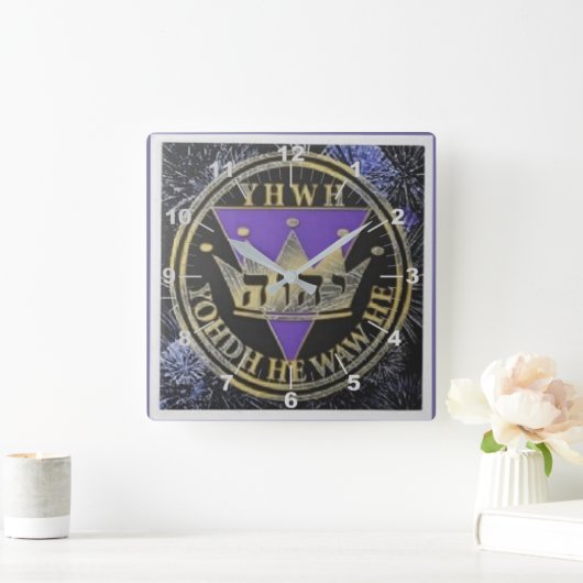 Divine Royal Victory Keramik Tile Quadratische Wanduhr (Zuhause)