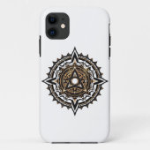 Divine Sacred Mandala - Black & Gold Trishul Case-Mate iPhone Hülle (Rückseite)
