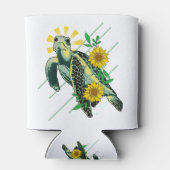 Divine Sea Turtle Sunflower Dosenkühler (Rückseite)