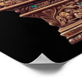 Divine Serene Krishna Flute Art Poster (Ecke)