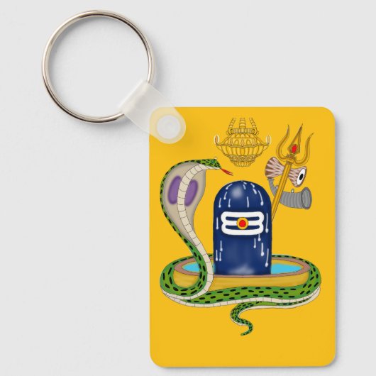 Divine Shivlingam Keychain – Sacred Mahadev Symbol Schlüsselanhänger (Vorderseite)