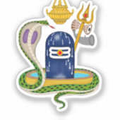 Divine Shivlingam Stickers – Sacred Lord Shiva Art Aufkleber (Vorderseite)