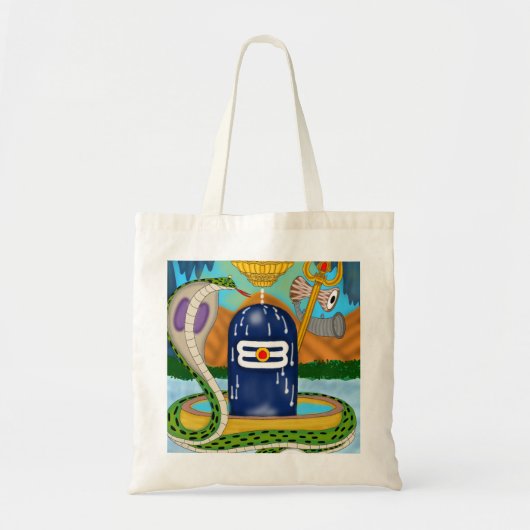 Divine Shivlingam Tote Bag – Spiritual Vibes Every Tragetasche (Vorne)