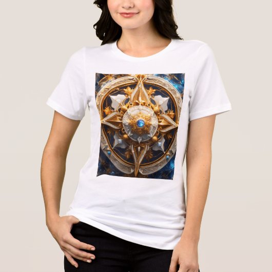 "Divine Sky God Crystal Symbol T - Shirt" Tri-Blend Shirt (Vorderseite)