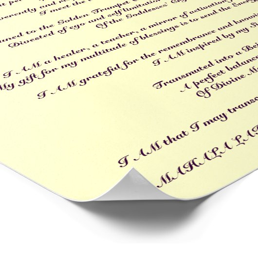 Divine Spark Meditation - Maßgeschneidert Poster (Ecke)