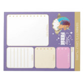 Divine the Unicorn | Moon & Clouds Notizblock (Vorderseite)