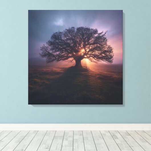 Divine Tree Wall Art Spiritual Sacred Tree of Life Leinwanddruck (Insitu (Holzboden))